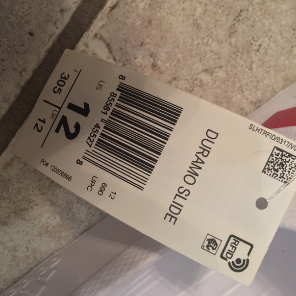 Adidas Blue Red & White Striped Slides! SOLD OUT - Picture 6 of 8